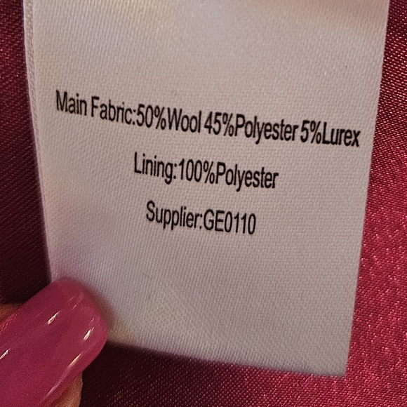 NWOT NESS OF SCOTLAND charcoal houndstooth custom coat. Size 14 - Picture 7 of 8